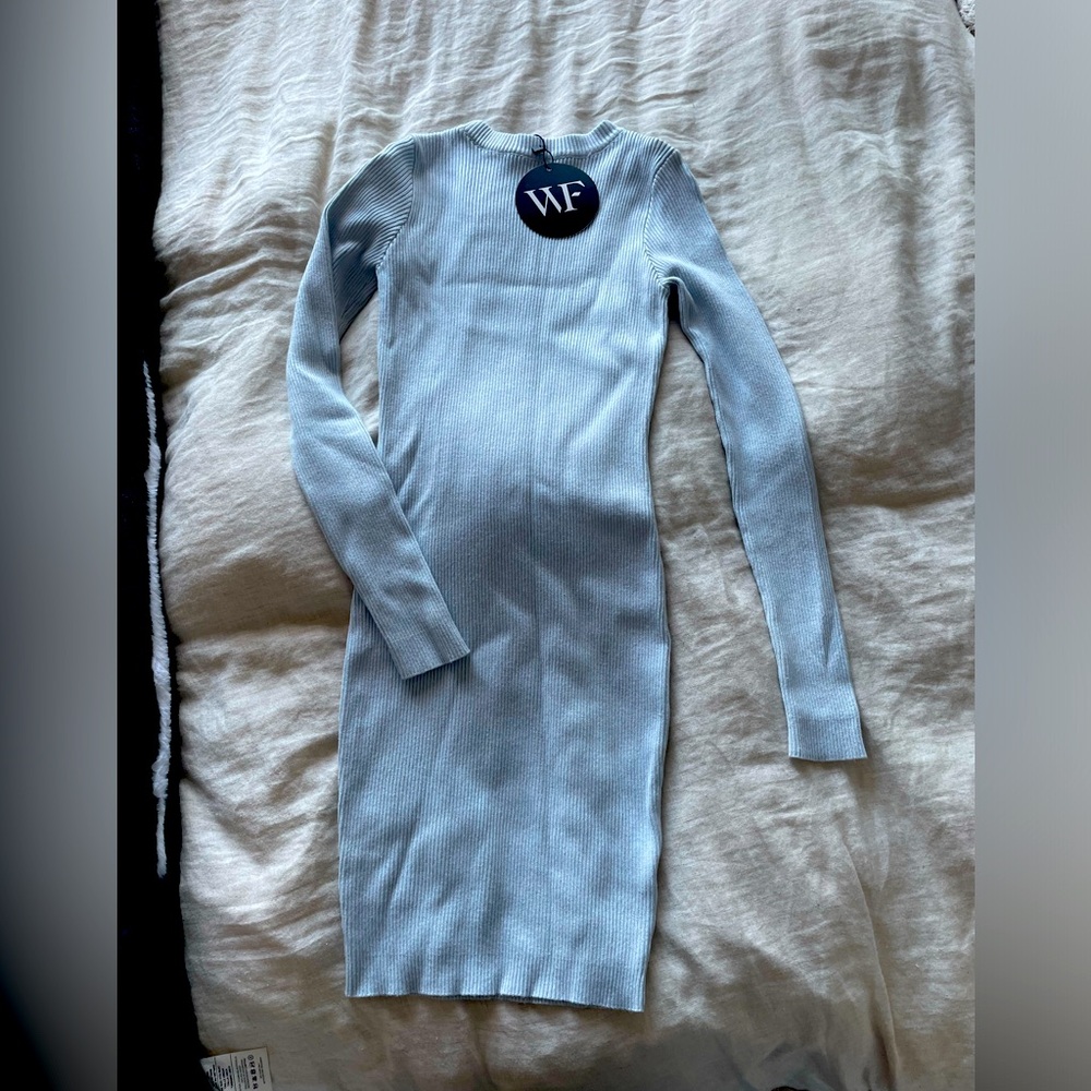 White Fox blue midi dress